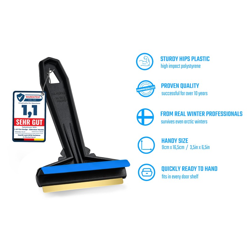 Car Ice Scraper Brass Blade - Fast, Effortless, efficient &