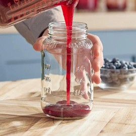 Jarming Collections 24oz Glass Mason Jars with BPA-Free Plastic Lids – Regular Mouth 24oz Mason Drinking and Storage Jars for Kitchen, Pantry, Canning, and Food Storage