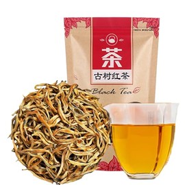 Premium Yunnan Black Tea (Golden Chip Tea Leaf) 3.5 oz (100 g) Gold Thread Shape