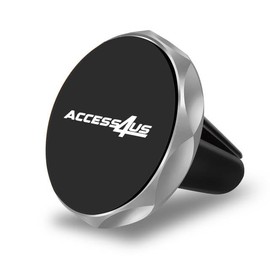 Access4us Universal Magnetic & Rotatable Car Mount ● Smartphone ● Air Vent Attachment ● Aluminium Alloy ● Ergonomic Design ● Optimal Stability ● Easy to Install ● Silver