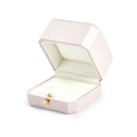 Oirlv Pink PU Leather Ring Box for Proposal, Engagement, Weddings, Birthday and Anniversary