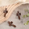 GORGECRAFT Pack of 3 "Cross My Heart" Wooden Crosses Brown