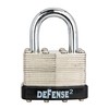 Defense2 Chrome Plated 1 3/4 Inch Laminated Padlock, 4 Pack