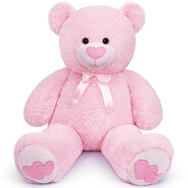 Factory Direct Sale 43-Inch Giant Soft Plush Stuffed Animal Teddy Bear Toy for Boyfriend Girlfriend Valentine's Day GiftColor: Dark brown, size: 110cm/43in
