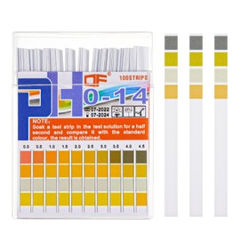 HEQU PH Test Strips,100PCS 0-14 PH Strips PH Test Paper PH-Indicator Strip to Test Drinking Water, Food, Pools, Aquariums, Monitor Body pH Levels