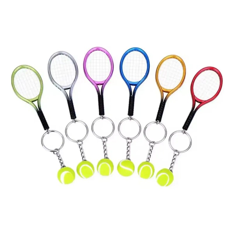 Llavero De Raqueta Y Pelota De Tenis Deportes K&y