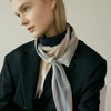 Vivid Solid Elpo Chiffon Silk Scarf (navy)
