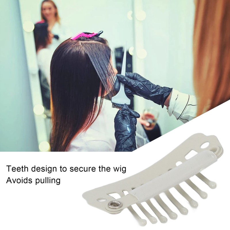 50pcs Hair Extension Clips Set Stainless Steel DIY 8 Teeth