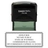 Wyoming Notary Self-Inking Rubber Stamp - Meets State Specifications Black