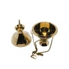 Brass Hanging Censer, Charcoal Incense Burner with Chains, 7" High