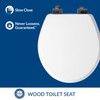 Mayfair Bennett Toilet Seat with Matte Black Hinges, Slow Close