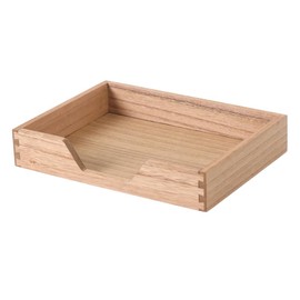 DDYURI Wood Letter-Size Tray for Office Desktop Organizer - Wooden Front-Load Documents Tray for Mail, Paper, File, Magazine, Pen,Notebook Storage Paper Holder Trays Light(DGTU-LT)