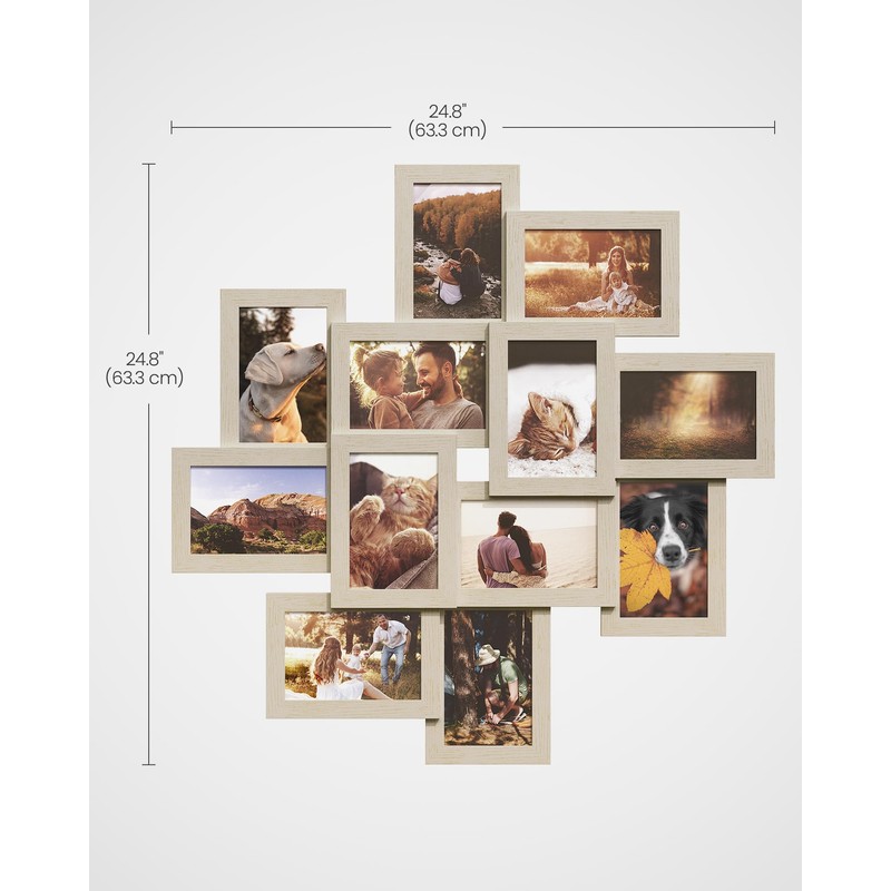 SONGMICS 4x6 Collage Picture Frames, 12-Pack Photo Collage Frame for