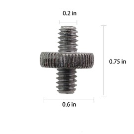 ZHYOHEN 6PCS Male Tripod Screws 1/4 Screw Camera Plate Screw Adapter Double Head Adapter Screws for Heads Monopods Camera Stands Flash Stands