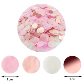 GoldRock 50 g Confetti Rose Gold Pink, Approx. 6000 Pieces Pink Confetti Wedding, Streamers Rose Gold, Table Decoration Wedding, Confetti Decoration, Rose Gold, Glitter Confetti Colourful Large,