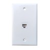 BOPLAT 1 Port Tooless Cat5e Ethernet Punch Down Wall Plate