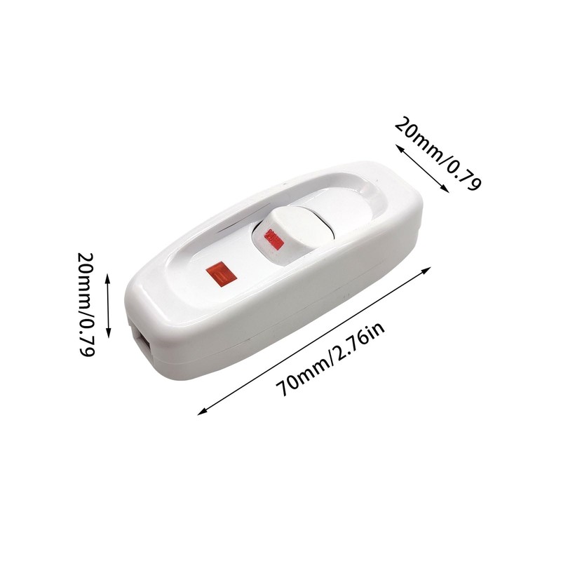 AC 250V 10A Inline Switch, 5 Pcs Cord Appliance Push