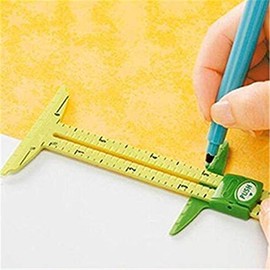 Sewing Ruler 5-in-1 Sliding Gauge Measuring Tool Plastic Sewing Marker Tool Ruler for Marking Buttonholes, Seam Pull Gauge (A-Type)