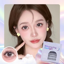 Char Cosmetics Eye Lashes - Sweatproof, Natural Look False Eyelashes - Reusable Fake Eyelashes for Comfortable Fit - Shimmering Starlight - 36 pc