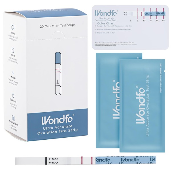 Wondfo Ovulation Test Strips 20 Pack Ultra Accurate 5mm Ovulation Predictor Kit LH Tests Strips