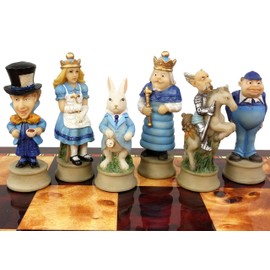 HPL Alice in Wonderland Fantasy Chess Men Set - NO Board