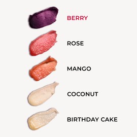 MCoBeauty - Luscious Butter Lip Balm - Moisturising Shimmer with Shea Butter and Vitamin E - Helps Lips Feel Soft, Smooth and Glossy All Day - Lip Balm Tinted - Berry Scent