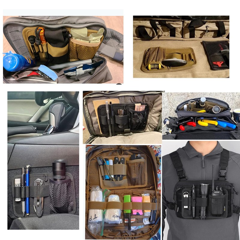 Tactical Bag Insert Panel Organizer - Hook and Loop Modular
