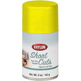 Krylon Short Cuts 3oz Sun Yellow Enamel Paint High Gloss Fast Dry Finish