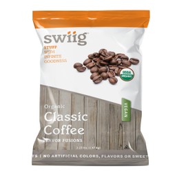 swiig Flavor Fusion Organic Classic Coffee, Vegan, No GMO Ingredients, No Artificial Colors, Flavors or Sweeteners, No Gluten, 3.25 lbs Bag