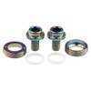 Wanyifa Titanium M8x15mm Bicycle Crank Arm Fixing Bolt with Cap