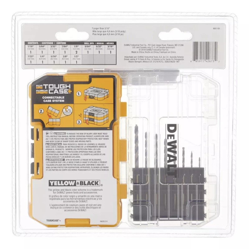 DeWalt Juego 14 Brocas Dewalt® con óxido negro acero alta