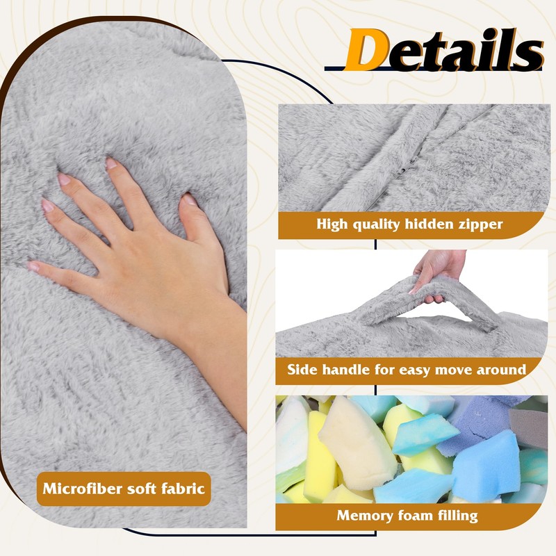 WLIVE 43'' Giant Bean Bag Chair, Bean Bag Sofa with