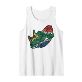 Patriotic South Africa Food Map Africans Tank Top
