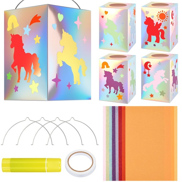 Weewooday Set of 4 Lanterns Craft Set Saint Martin Lantern