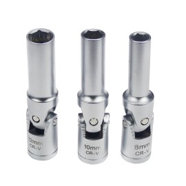 utmall 3/8” Spark Glow Plug Socket Petrol Diesel Removal Install Tool Set 8 10 12mm