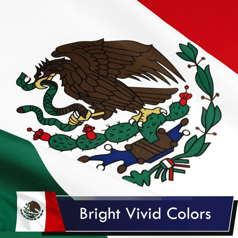 G128 Mexico Mexican Flag 3x5 Ft 2Pack Printed Polyester