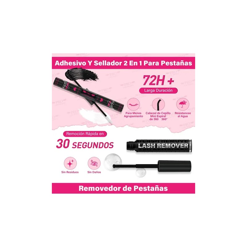 Extensiones De Pestañas Kit Efecto Manga Anime Mixto Lash