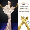 LLMSIX Satin Gloves Elbow Length Satin Gloves Stretchy Women'S Satin