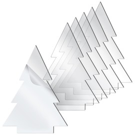 6 Pieces 2 mm Acrylic Sheet Transparent LED Film for LED Light Base Thick Clear Screen with Protective Film Acrylic Blanks for Galentine's Day Table Signs DIY Display Craft(Tree Shape)