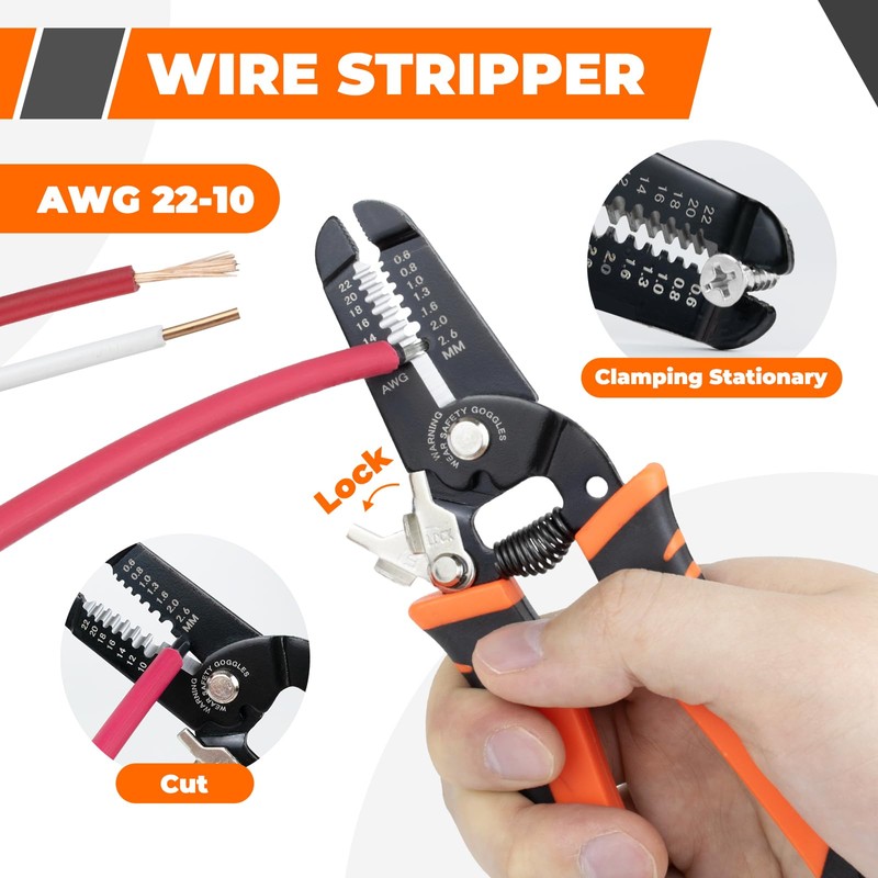 Noxtren 30PCS Solar Crimper Tool Kit - Crimping Tool, Wire