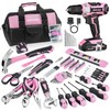 Bielmeier 20V 236Pcs Cordless Pink Drill Set - Essential Women's