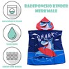 FEBE Bath Poncho Children's Surfing Shark Bath Towel with Hood
