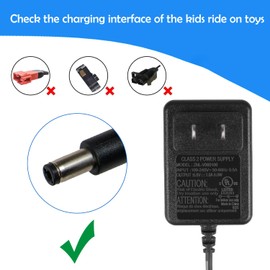 6V Charger for Ride on Toys – Compatible with Kidzone, Flybar, Best Choice Cars, Universal 6V Adapter for Power Wheels Electric Vehicles
