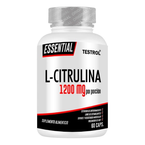 L-Citrulina 1200mg Testrol Essential 60 Cpsulas - Producto Original de