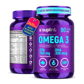 Omega 3 de Aceite de Salmn 3420 mg  Alto Contenido de EPA, DHA y Vitamina E  Suplemento Natural para Corazn, Cerebro y Articulaciones  Sin Gluten,... 