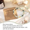 agogue Pack of 2 Natural Stone Bracelet and Greeting Card,