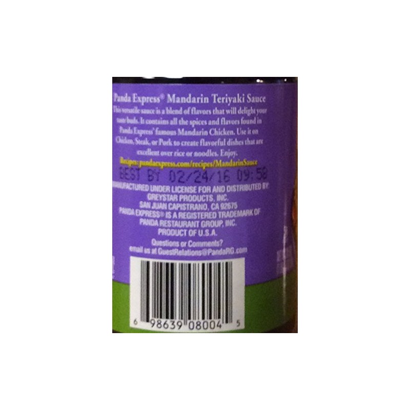 Panda Express MANDARIN TERIYAKI SAUCE 20.5oz. (Pack of 8)