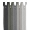 MARARDI [Pack 5] Zippers [Grey] Nylon [16 cm] Sewing and
