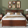 Giantex Full Size Solid Wood Platform Bed Frame, Mid Century