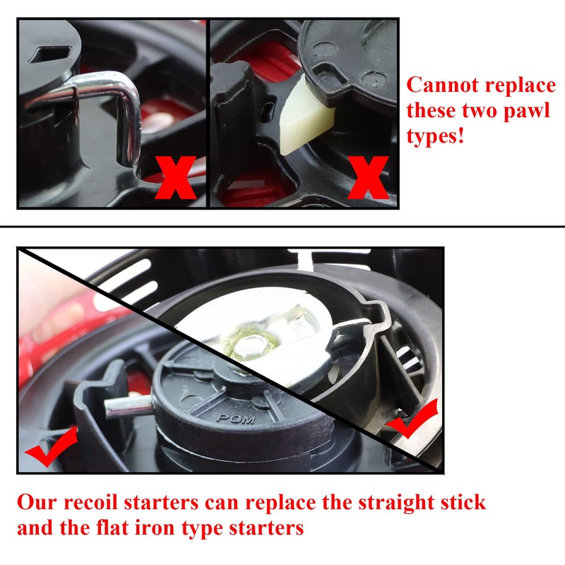 GX160 Pull Start Assembly (Straight Rod Pawls) Compatible with Honda